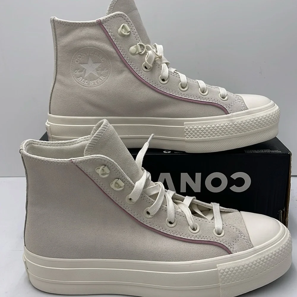 Converse WMNS CTAS LIFT HI EGRET/PHANTOM VIOLET/EGRET A05962C Platforms Sneakers
